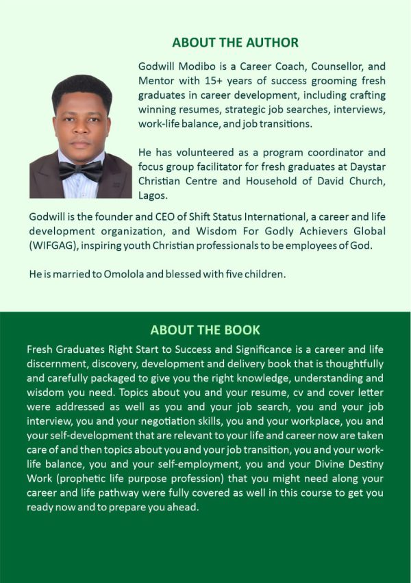 Fresh Graduates Right Start to Success and Significance by Godwill Modibo - Image 2